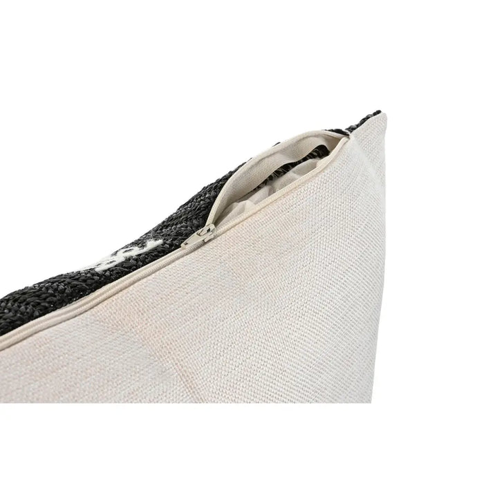 Възглавница Home ESPRIT Бял Черен Палма 42 x 15 x 42 cm