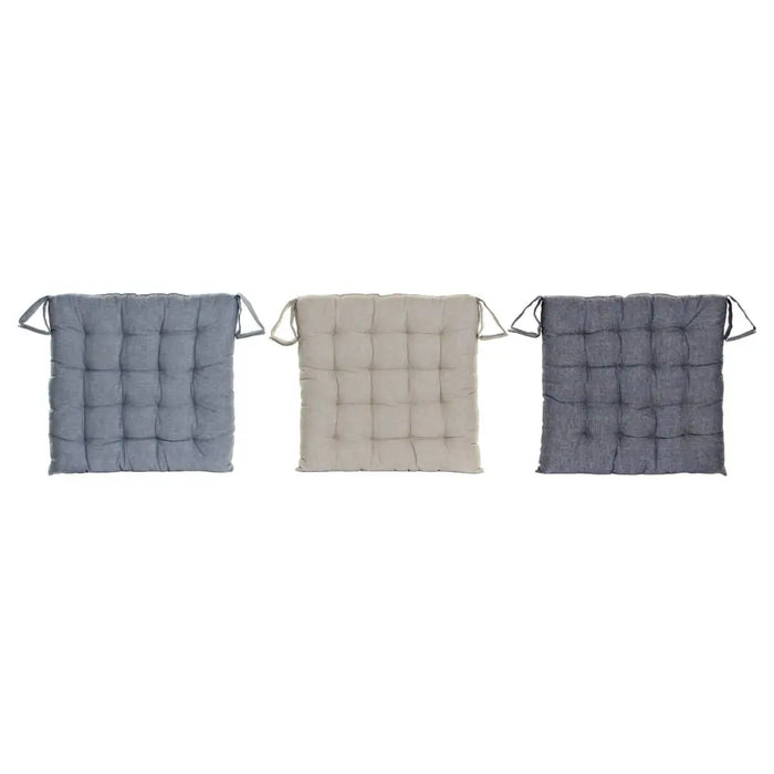 Възглавница за столове DKD Home Decor Бежов Син полиестер