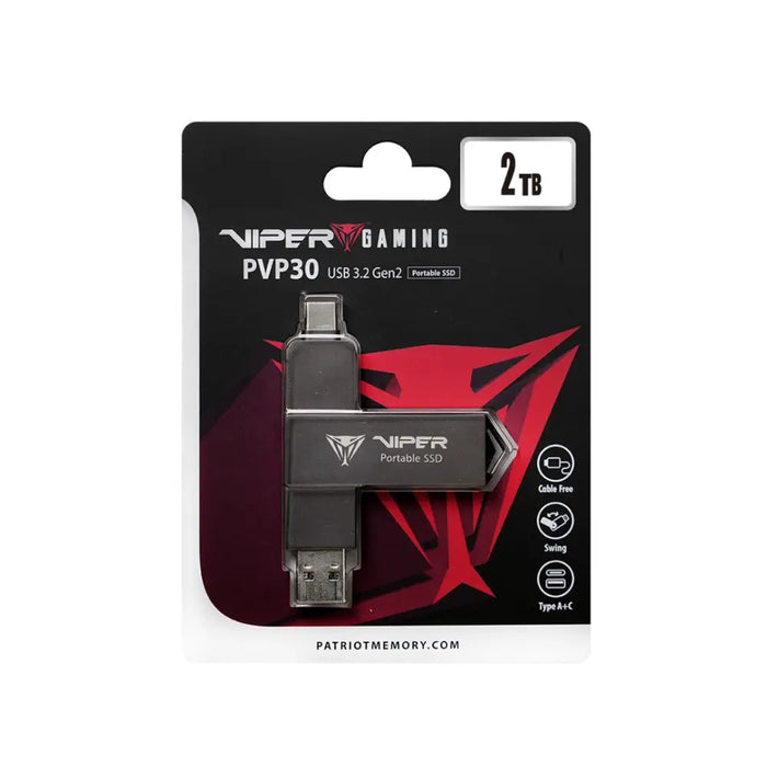 Външен преносим SSD Patriot Viper PVP30 Duo Compact 2TB