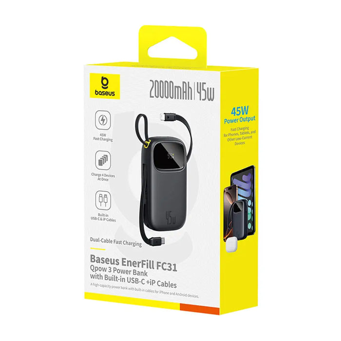 Външна батерия Baseus EnerFill FC31 20000mAh 45W с дисплей