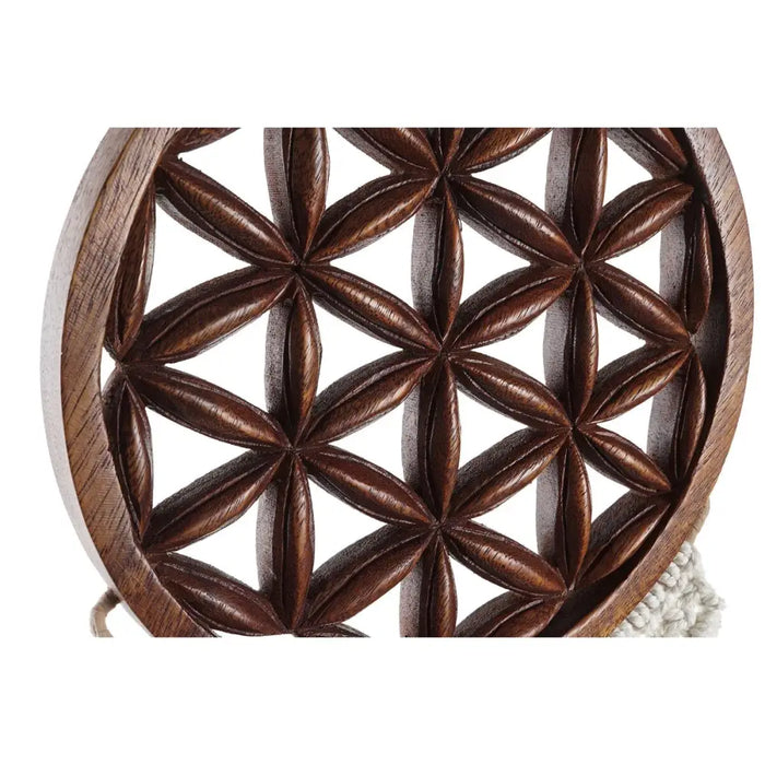 Висяща украса DKD Home Decor 25 x 1 x 93 cm Кафяв Бял (2