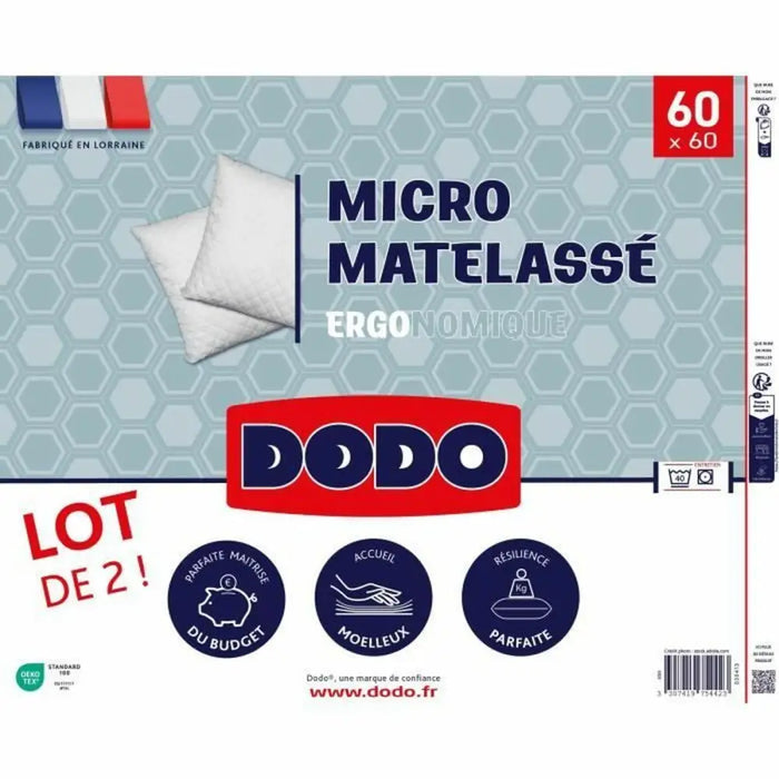 възглавница DODO Бял 60 x 60 cm (2 броя)