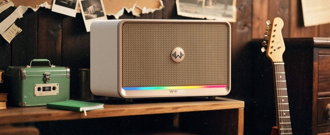 Głośnik bezprzewodowy Bluetooth W-KING H330 kremowy