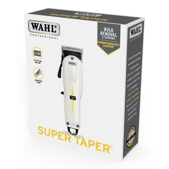 WAHL Cordless Super Taper черен бял литиево-йонен (Li-Ion)