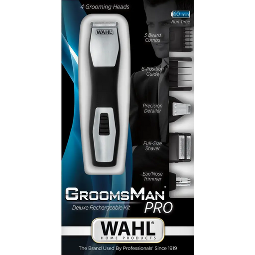 Wahl GroomsMan Pro Battery Black неръждаема стомана