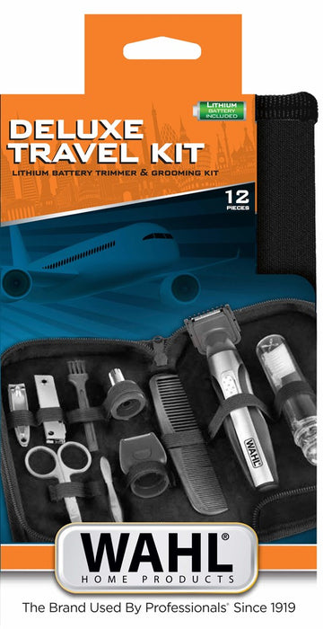 Wahl Travel Kit Deluxe Черен, Неръждаема стомана