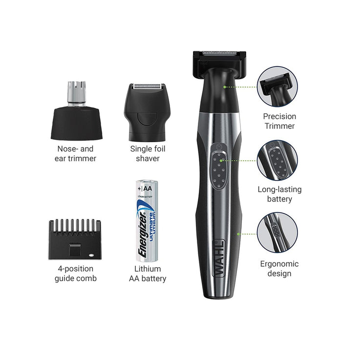 Wahl Travel Kit Deluxe Черен, Неръждаема стомана