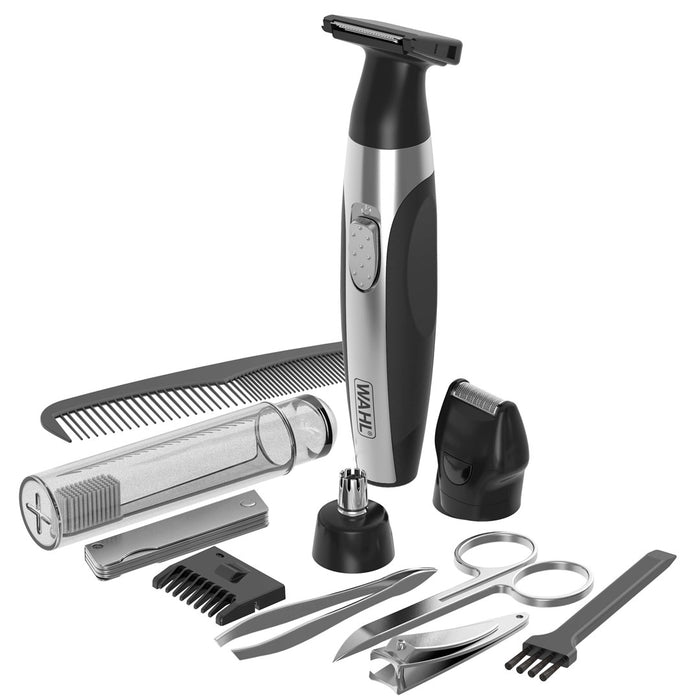 Wahl Travel Kit Deluxe Черен, Неръждаема стомана