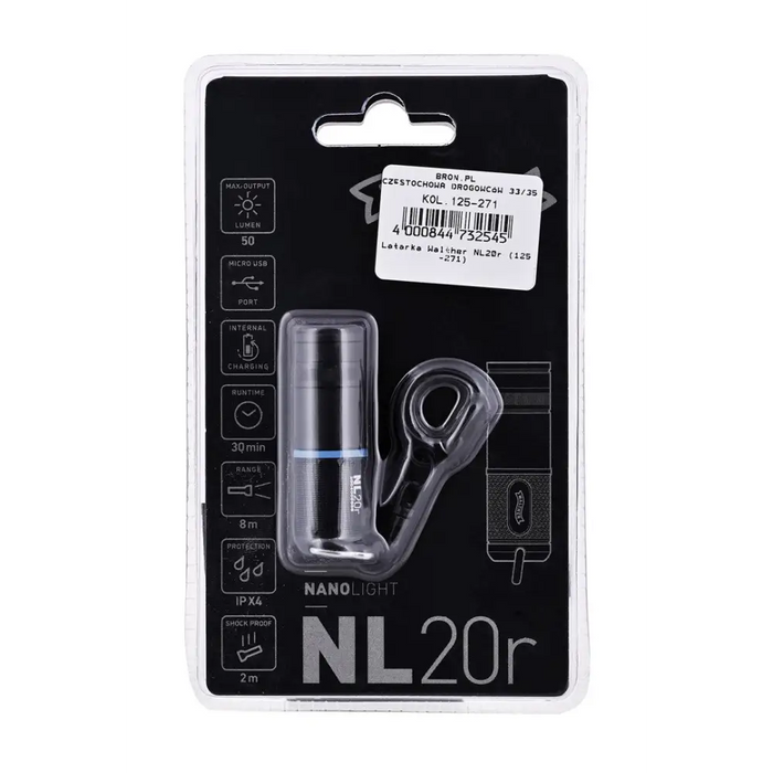 Walther NL20r Black Trinket фенер LED