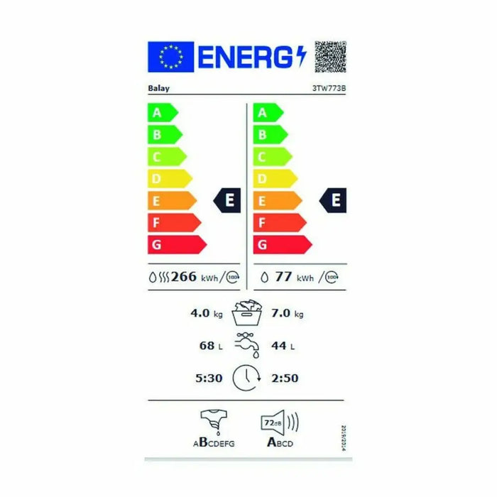 Washer - Dryer Balay 3TW773B 7kg / 4kg 1200 rpm Бял