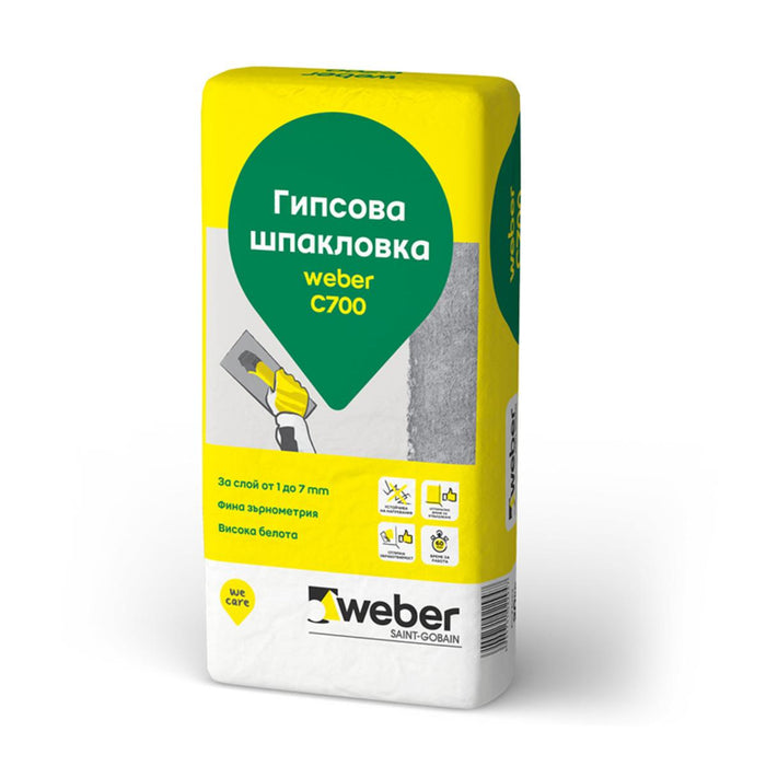 ГИПСОВА ШПАКЛОВКА С700 20 КГ БЯЛА