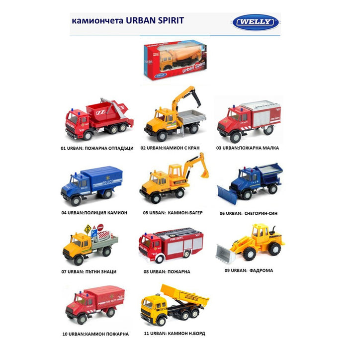 КАМИОН WELLY URBAN SPIRIT АСОРТИМЕНТ АСОРТИМЕНТ