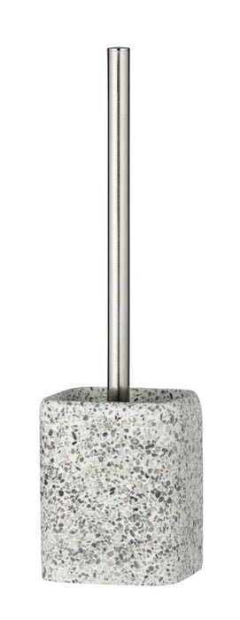 WC К-КТ ПОСТАВКА И ЧЕТКА TERRAZZO БЯЛ