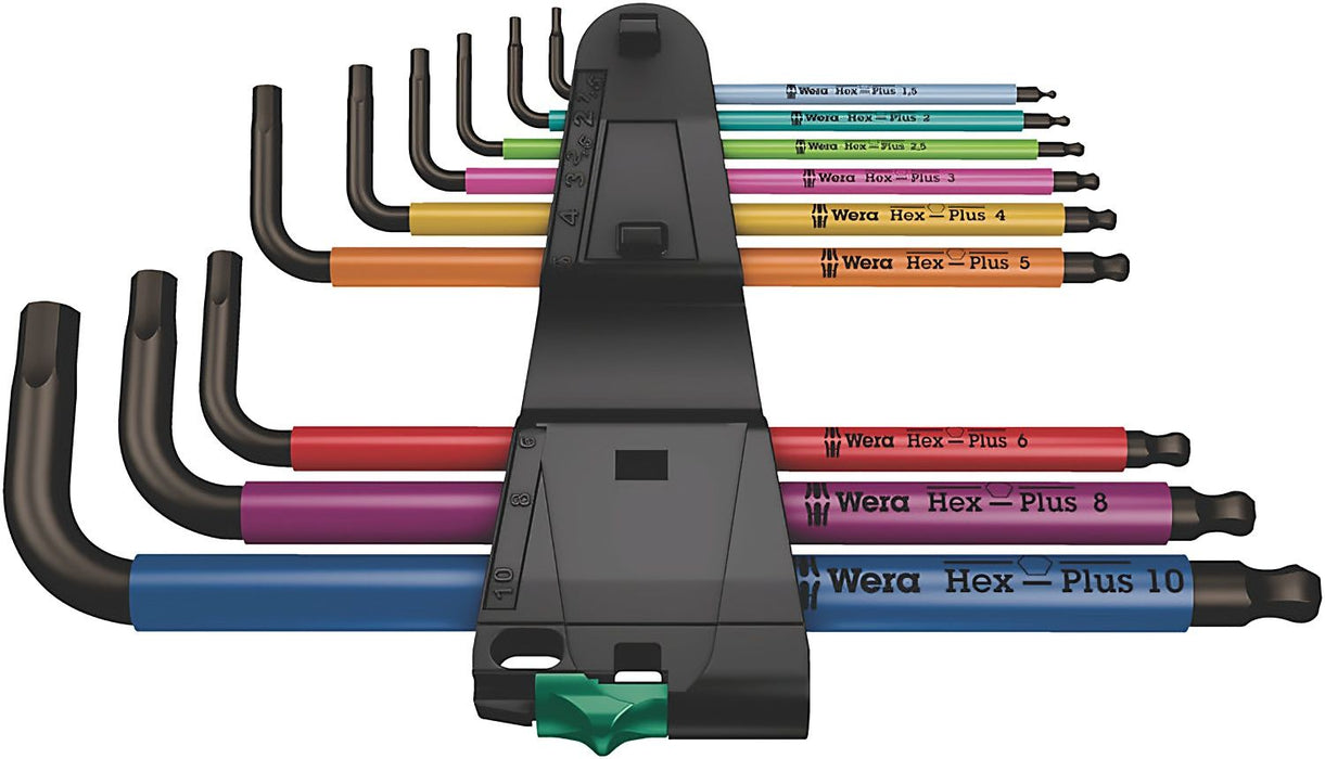 Комплект шестостенни ключове Wera - Hex-Plus Multicolour 1, 9 броя, L-key