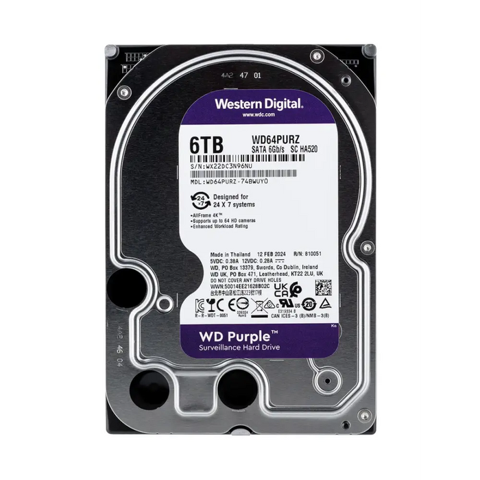 Western Digital WD64PURZ вътрешен твърд диск 3.5’’ 6000 GB