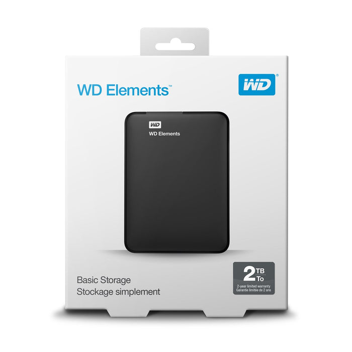 Western Digital Elements Portable външен твърд диск 2 TB 5400 RPM 2.5" Micro-USB B 3.2 Gen 2 (3.1 Gen 2) Черен