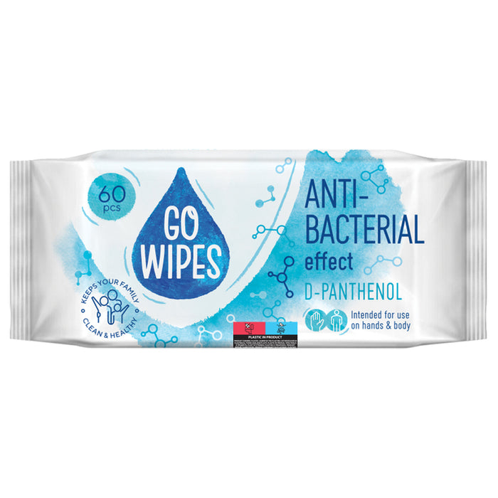 МОКРИ КЪРПИ АНТИБАКТЕРИАЛЕН D-ПАНТЕНОЛ 60БР WET GO WIPES