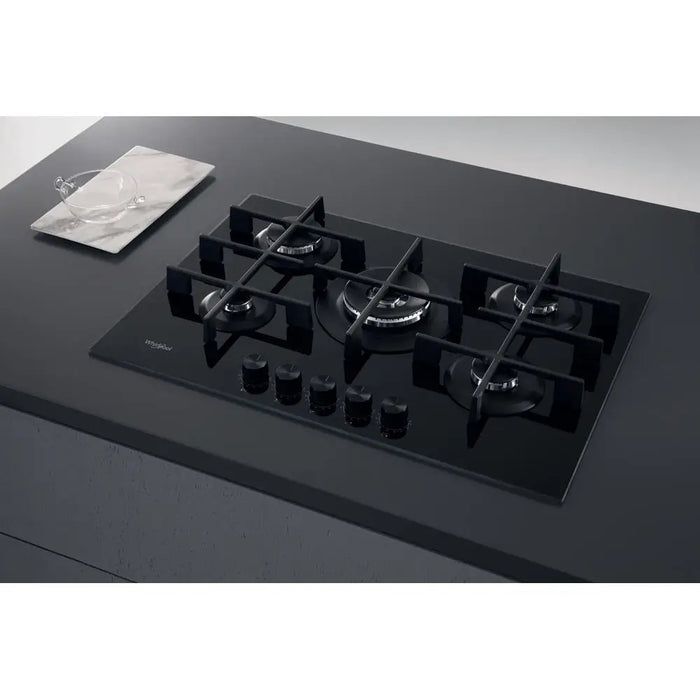 Whirlpool AKWL 728/NB Черен Вграден 75 см Газ 5 зона(и)