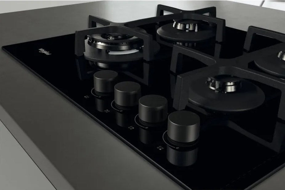 Whirlpool AKT 627/NB1 Черна Вградена 59 см Газова 4 зона(и)