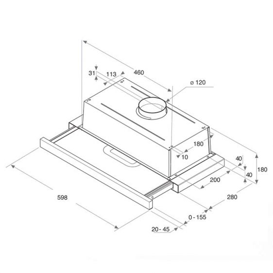 Абсорбатор за вграждане Whirlpool AKR 749/1 IX