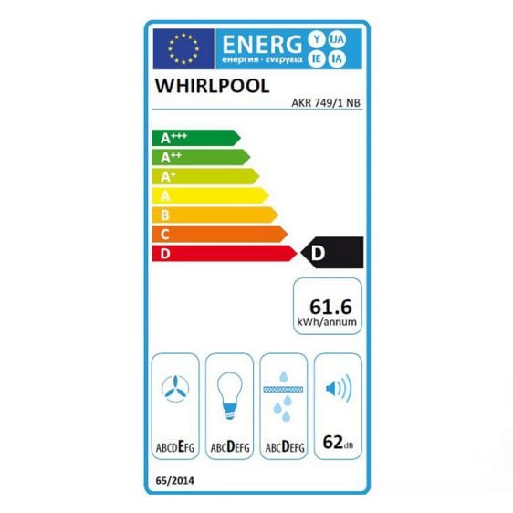 Абсорбатор за вграждане Whirlpool AKR 749/1 NB