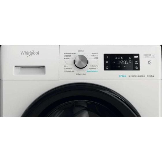 Пералня със сушилня WHIRLPOOL FFWDB 864349 BV EE, 8/6 кг, FreshCare+, 1400 об/мин.
