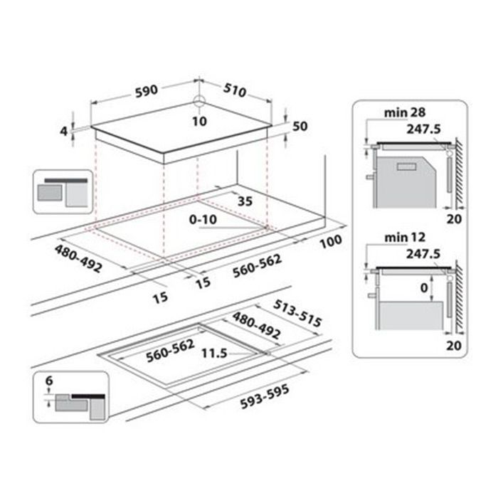 Плот за вграждане WHIRLPOOL WB S2560 NE BM
