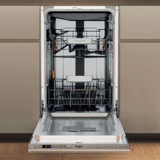 Съдомиялна за вграждане WHIRLPOOL WH6IA10BS7L0, 45 см, 6TH Sense