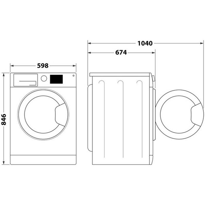 Сушилня WHIRLPOOL WP A9X WBS EE, 9 кг, 6th SENSE, Термопомпа