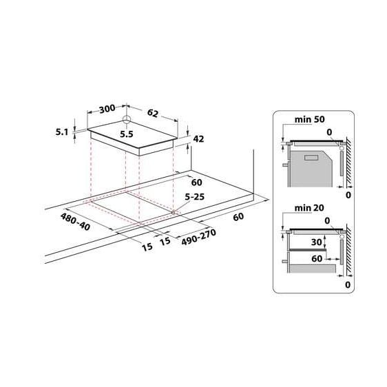 Плот за вграждане WHIRLPOOL WRD 6030 B