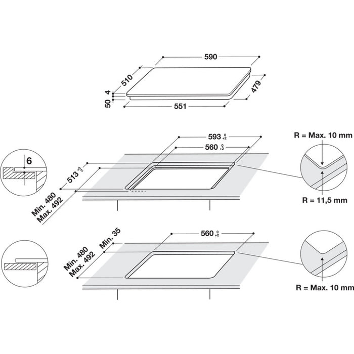 Плот за вграждане Whirlpool WS Q2160 NE
