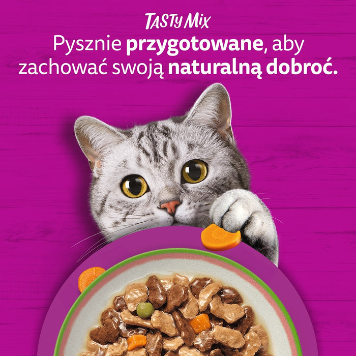 WHISKAS Tasty Mix Chef's Selection в сос – мокра храна за котки – 40x85 г