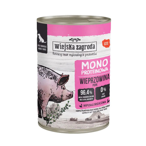 WIEJSKA ZAGRODA Mono protein Pork мокра храна за кучета
