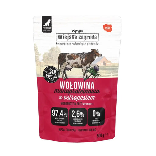 WIEJSKA ZAGRODA Monoprotein Beef - мокра храна за кучета