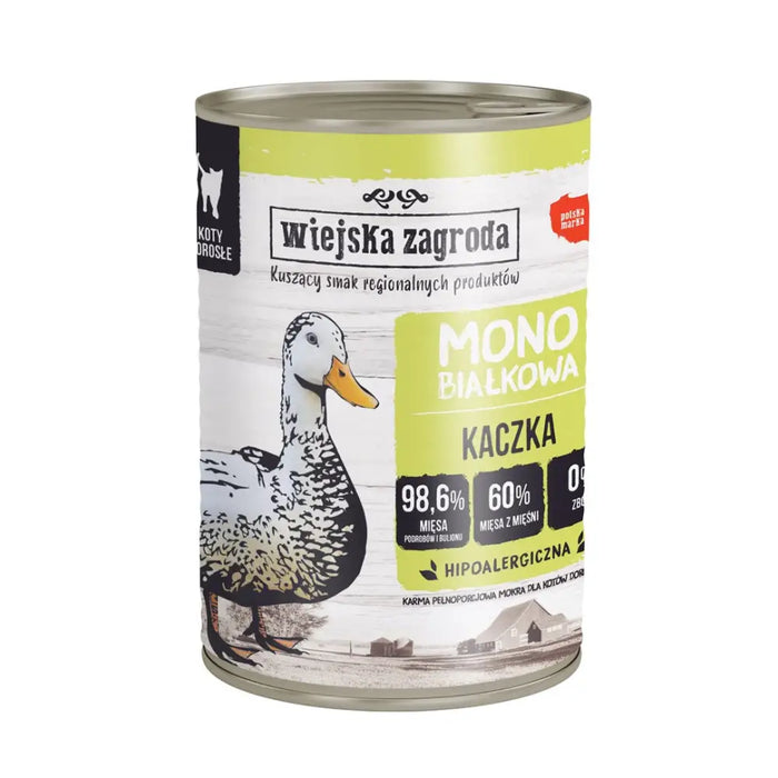 WIEJSKA ZAGRODA Monoprotein Duck - мокра храна за котки