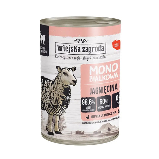 WIEJSKA ZAGRODA Monoprotein Lamb - мокра храна за котки