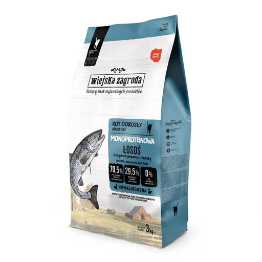 WIEJSKA ZAGRODA Monoprotein Salmon - суха храна за котки