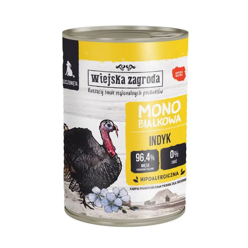 WIEJSKA ZAGRODA Puppies Monoprotein Turkey - мокра храна