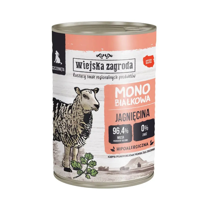 WIEJSKA ZAGRODA Puppy Monoprotein Lamb - мокра храна