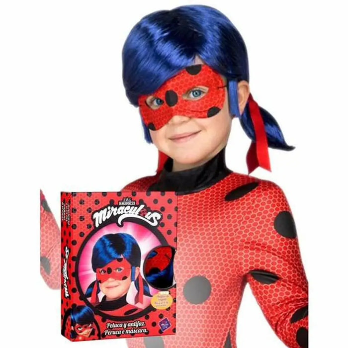 Wigs LadyBug Син Лента за очи