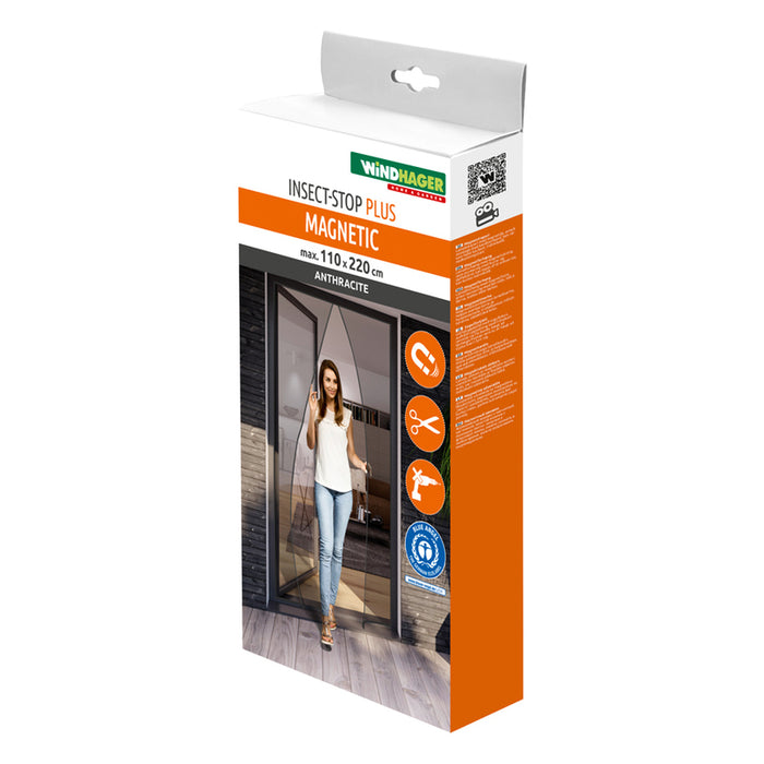 КОМПЛЕКТ ЗА ВРАТА ПРОТИВ КОМАРИ 110X220CM WINDHAGER WH03526