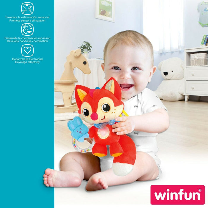 Плюшена Дрънкалка Winfun Лисица 13,5 x 26,5 x 7,5 cm (6 броя)