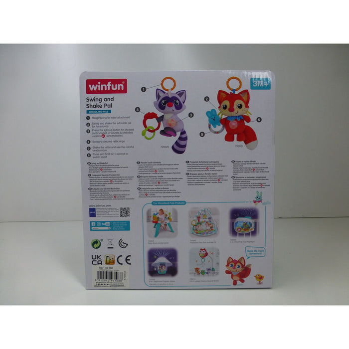 Плюшена Дрънкалка Winfun Лисица 13,5 x 26,5 x 7,5 cm (6 броя)