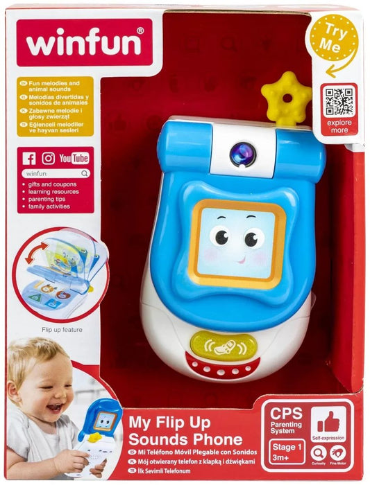 Бебешка играчка WinFun - Телефон с капаче