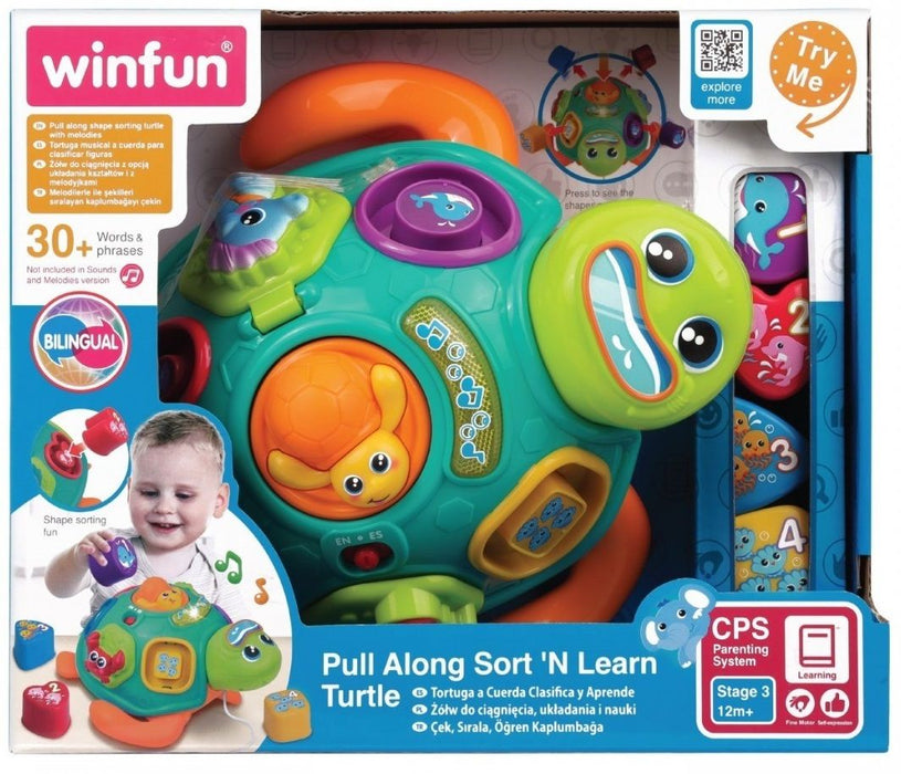 Образователна електронна играчка WinFun - Костенурка-сортер