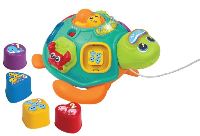 Образователна електронна играчка WinFun - Костенурка-сортер