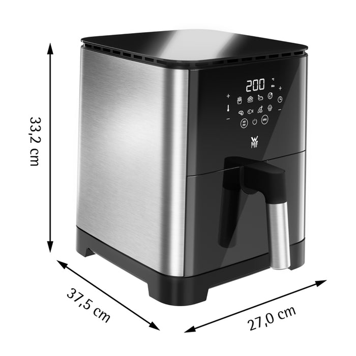 Уред за здравословно готвене с горещ въздух WMF MULTI TASTE 415570011 4.60 L, ТАЙМЕР, ЧЕРЕН