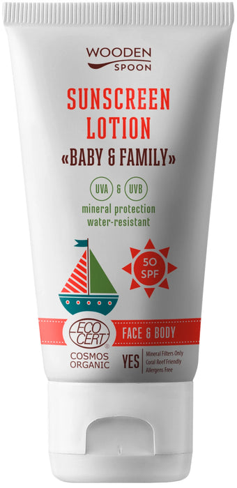 Слънцезащитен лосион Baby & Family SPF 50, 150 ml