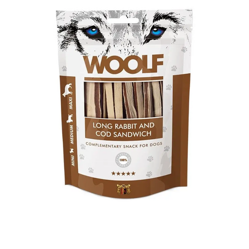 WOOLF Long cod sandwich - лакомство за кучета - 100гр