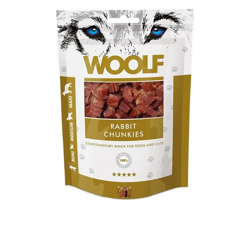 WOOLF Rabbit Chunkies - лакомство за кучета и котки - 100гр